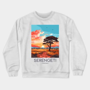 A Pop Art Travel Print of the Serengeti National Park - Tanzania Crewneck Sweatshirt